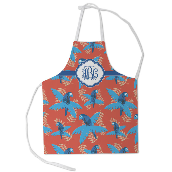 Custom Blue Parrot Kid's Apron - Small (Personalized)
