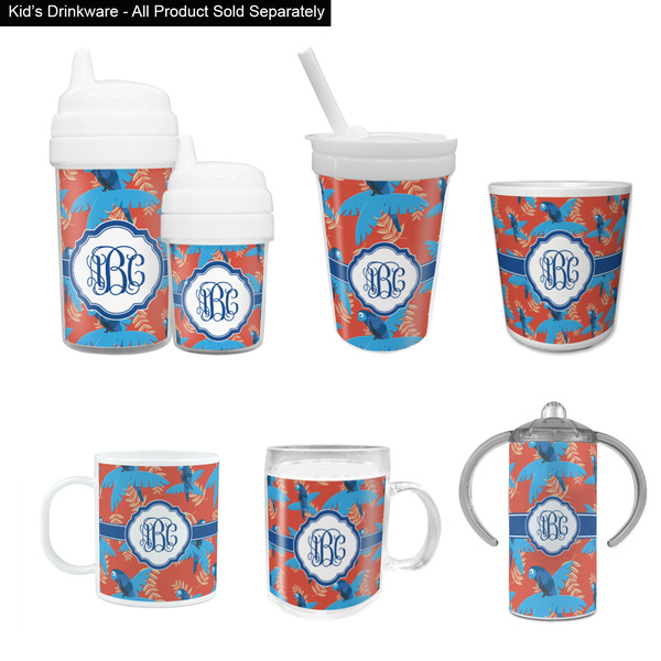 Blue Parrot Kid's Drinkware - Customized & Personalized