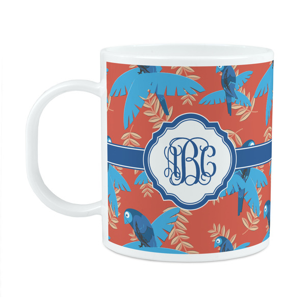 Custom Blue Parrot Plastic Kids Mug (Personalized)