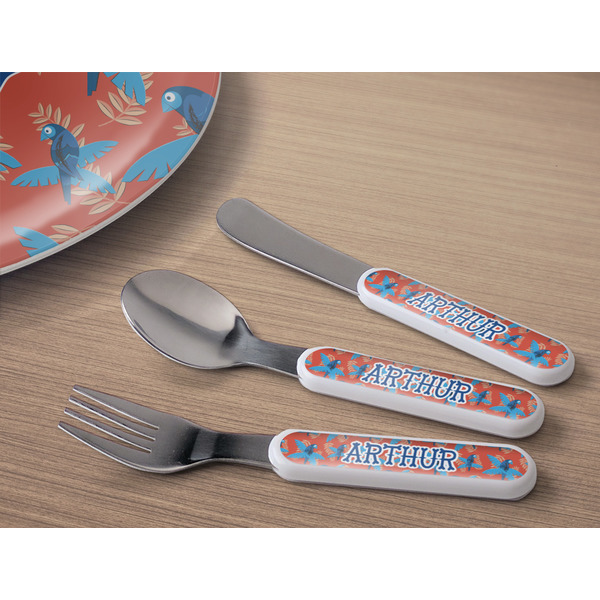 Blue Parrot Kids Flatware w/ Plate