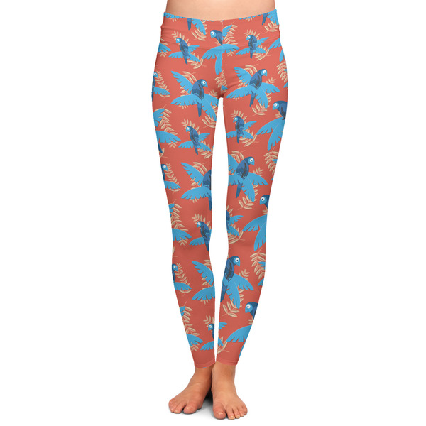 Custom Blue Parrot Ladies Leggings - 2X-Large