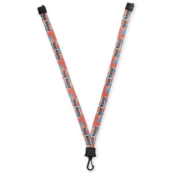 Custom Blue Parrot Lanyard (Personalized)