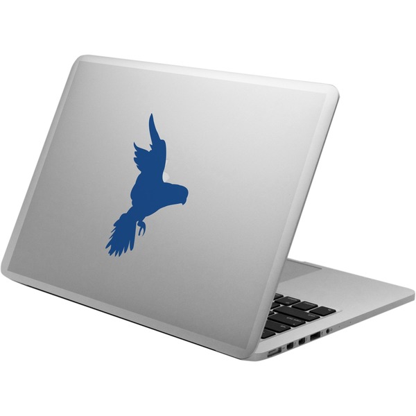 Custom Blue Parrot Laptop Decal