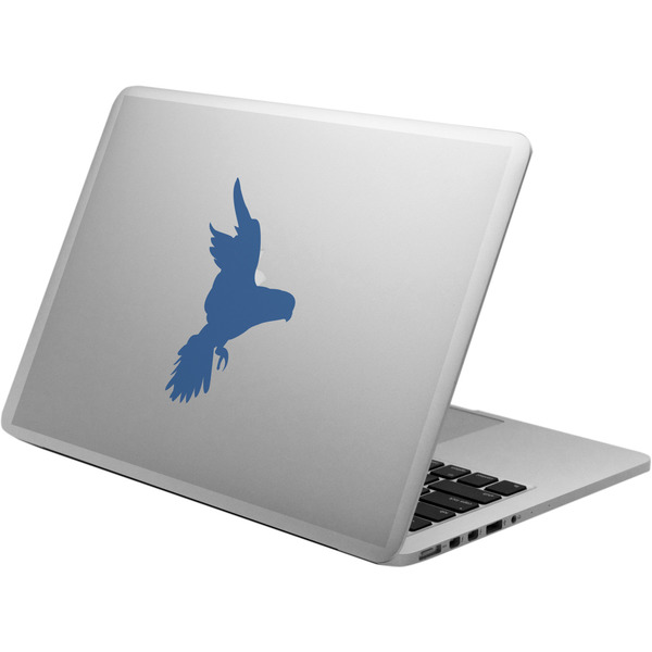 Custom Blue Parrot Laptop Decal