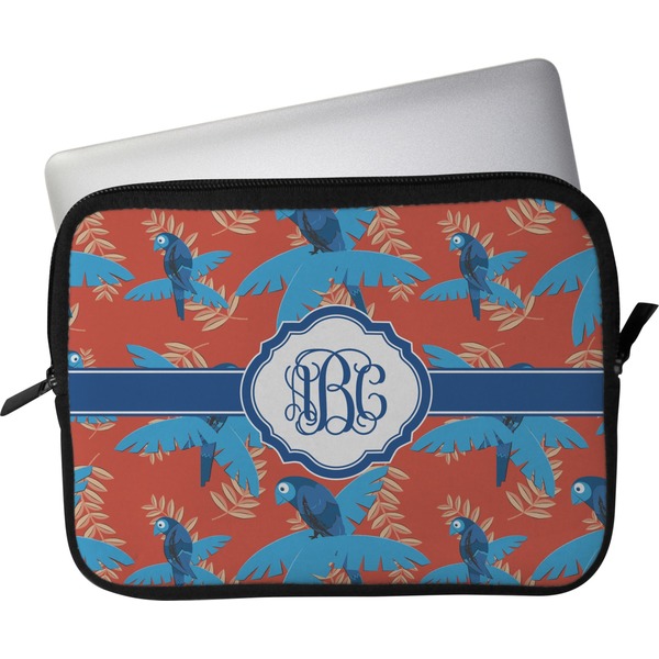 Custom Blue Parrot Laptop Sleeve / Case (Personalized)