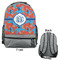 Blue Parrot Large Backpack - Gray - Front & Back View