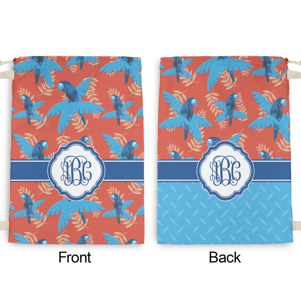 Blue Parrot Large Laundry Bag - Front & Back View