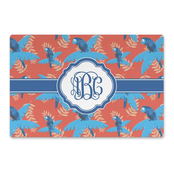 Custom Blue Parrot Large Rectangle Car Magnet (Personalized)