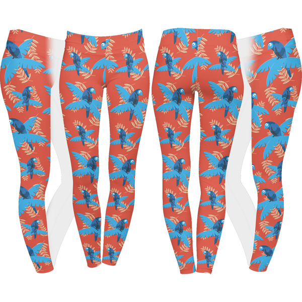 Blue Parrot Leggings Turn Around - Apvl