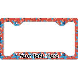 Blue Parrot License Plate Frame - Style C (Personalized)