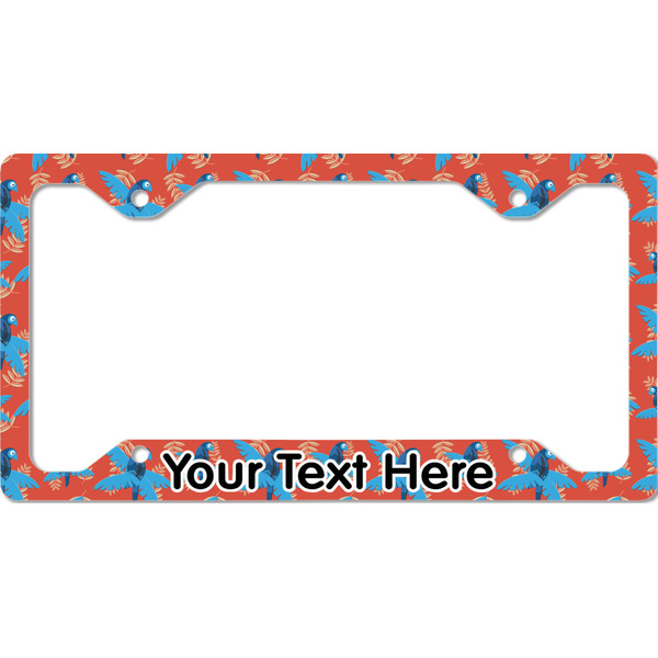 Custom Blue Parrot License Plate Frame - Style C (Personalized)