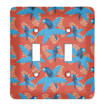 Blue Parrot Light Switch Cover (2 Toggle Plate)