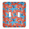 Blue Parrot Light Switch Cover (2 Toggle Plate)