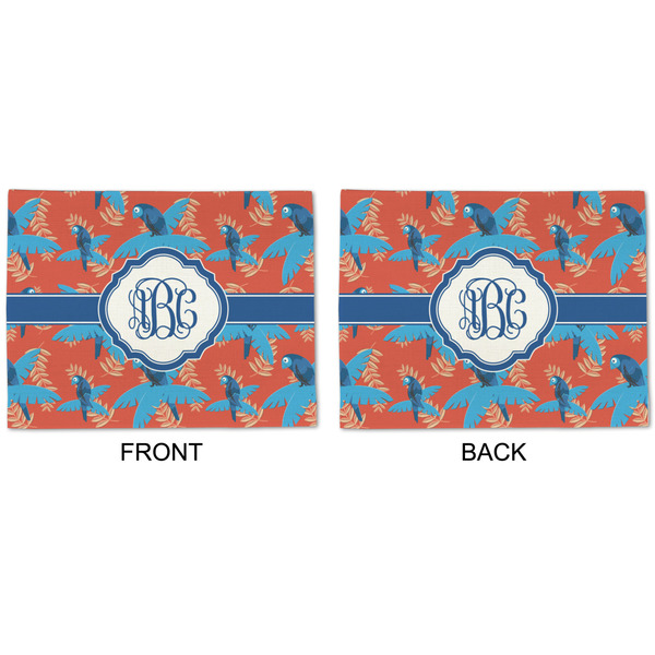Blue Parrot Linen Placemat - APPROVAL (double sided)