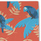 Blue Parrot Linen Placemat - DETAIL