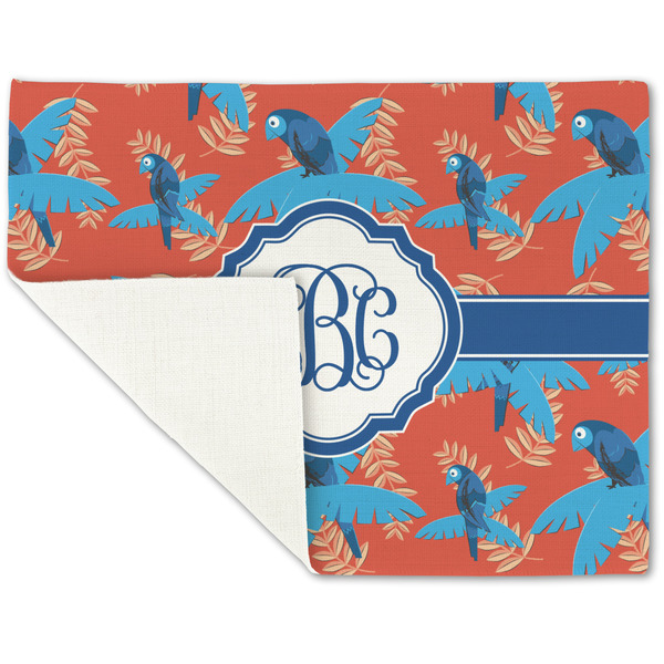 Blue Parrot Linen Placemat - Folded Corner (single side)