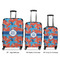 Blue Parrot Luggage Bags all sizes - With Handle