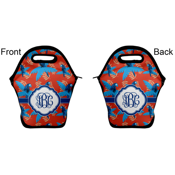 Blue Parrot Lunch Bag - Front and Back