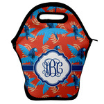 Blue Parrot Lunch Bag w/ Monogram