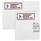 Blue Parrot Mailing Labels - Double Stack Close Up