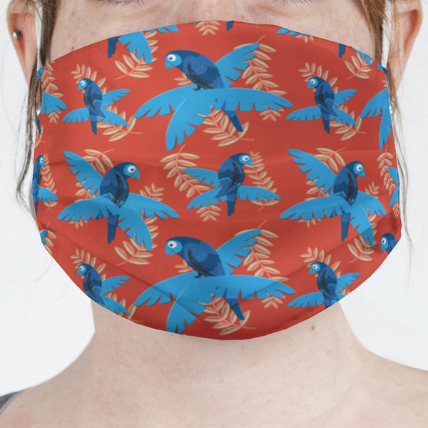Custom Blue Parrot Face Mask Cover