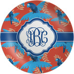 Blue Parrot Melamine Plate (Personalized)