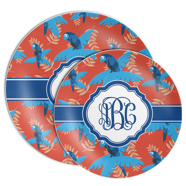Blue Parrot Melamine Plates - PARENT/MAIN