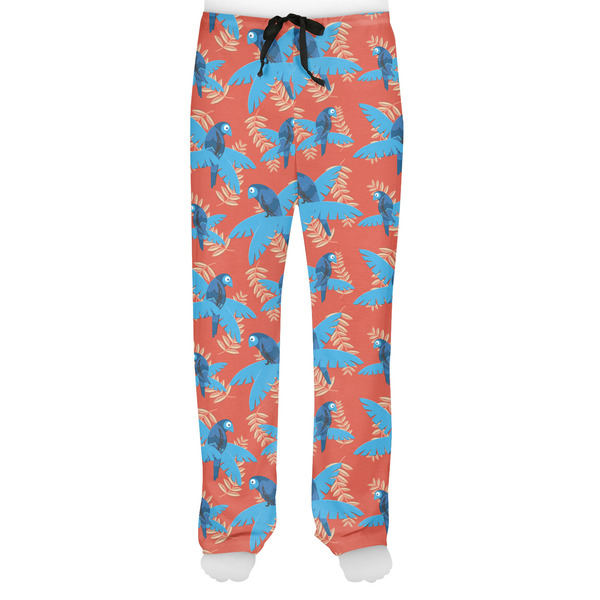 Blue Parrot Men's Pjs Front - on model