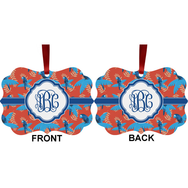 Blue Parrot Metal Benilux Ornament - Front and Back (APPROVAL)