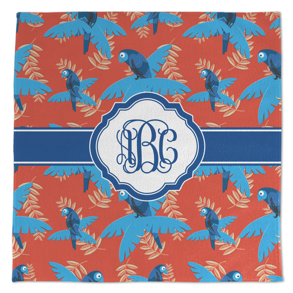 Custom Blue Parrot Microfiber Dish Towel (Personalized)
