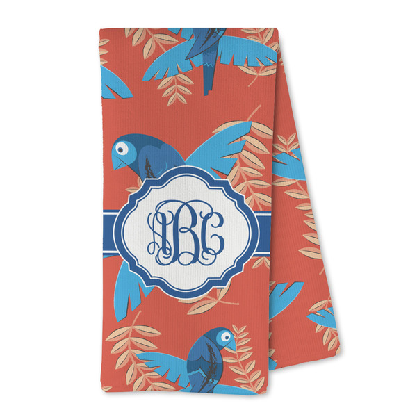 Custom Blue Parrot Kitchen Towel - Microfiber (Personalized)