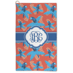 Blue Parrot Microfiber Golf Towel (Personalized)
