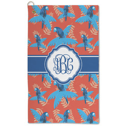 Blue Parrot Microfiber Golf Towel - Large (Personalized)