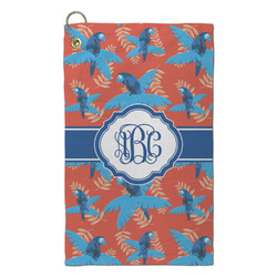 Blue Parrot Microfiber Golf Towel - Small (Personalized)
