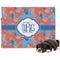 Blue Parrot Dog Blanket - Large (Personalized)