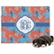 Blue Parrot Dog Blanket - Regular (Personalized)
