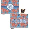 Blue Parrot Microfleece Dog Blanket - Regular - Front & Back