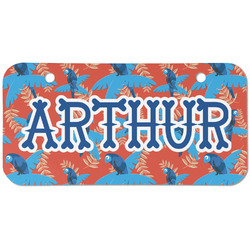 Blue Parrot Mini/Bicycle License Plate (2 Holes) (Personalized)