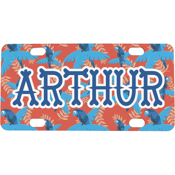 Custom Blue Parrot Mini/Bicycle License Plate (Personalized)