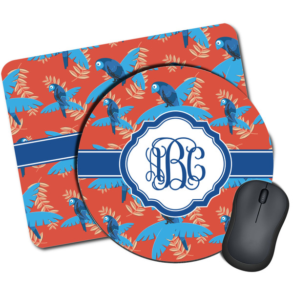 Custom Blue Parrot Mouse Pad (Personalized)