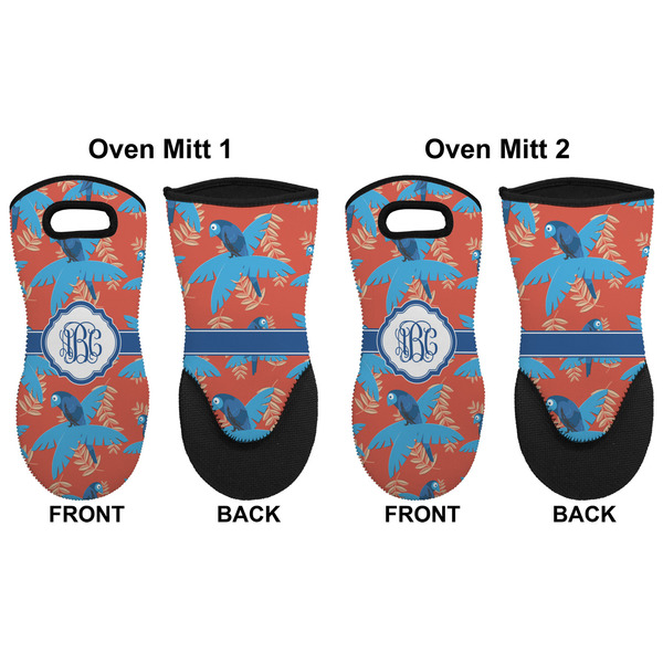 Blue Parrot Neoprene Oven Mitt - Set of 2 - Approval