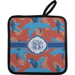 Blue Parrot Pot Holder w/ Monogram