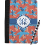 Blue Parrot Notebook Padfolio - Large w/ Monogram