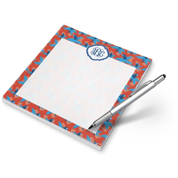 Custom Blue Parrot Notepad (Personalized)