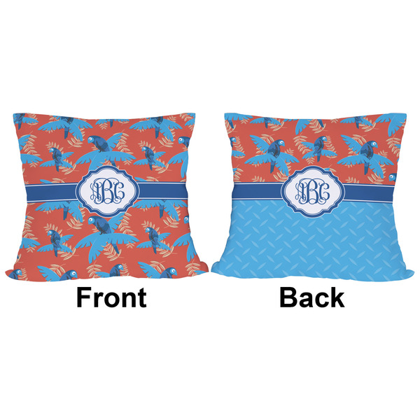 Blue Parrot Outdoor Pillow - 16x16