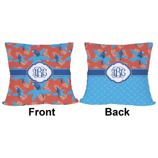 Blue Parrot Outdoor Pillow - 18x18