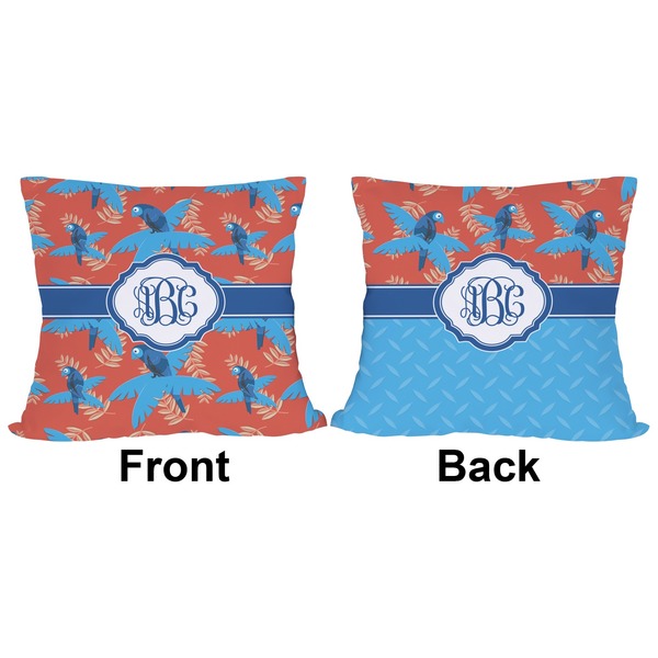 Blue Parrot Outdoor Pillow - 20x20