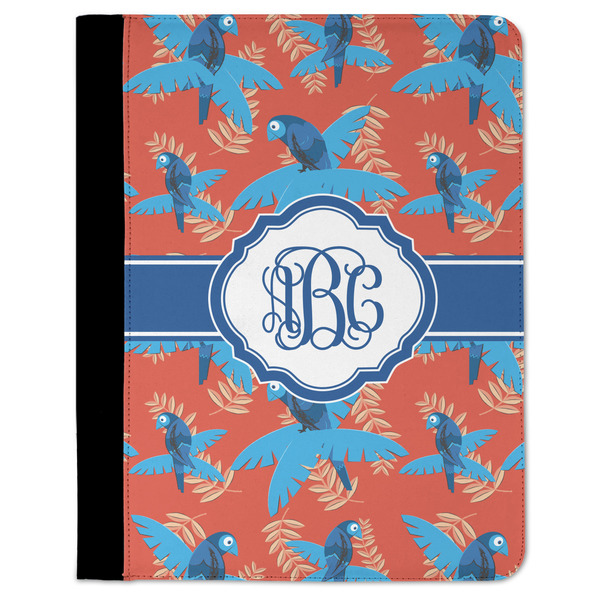 Custom Blue Parrot Padfolio Clipboard - Large (Personalized)
