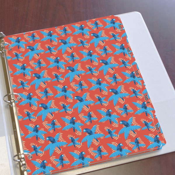 Blue Parrot Page Dividers - Set of 5 - In Context