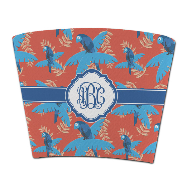 Custom Blue Parrot Party Cup Sleeve - without bottom (Personalized)